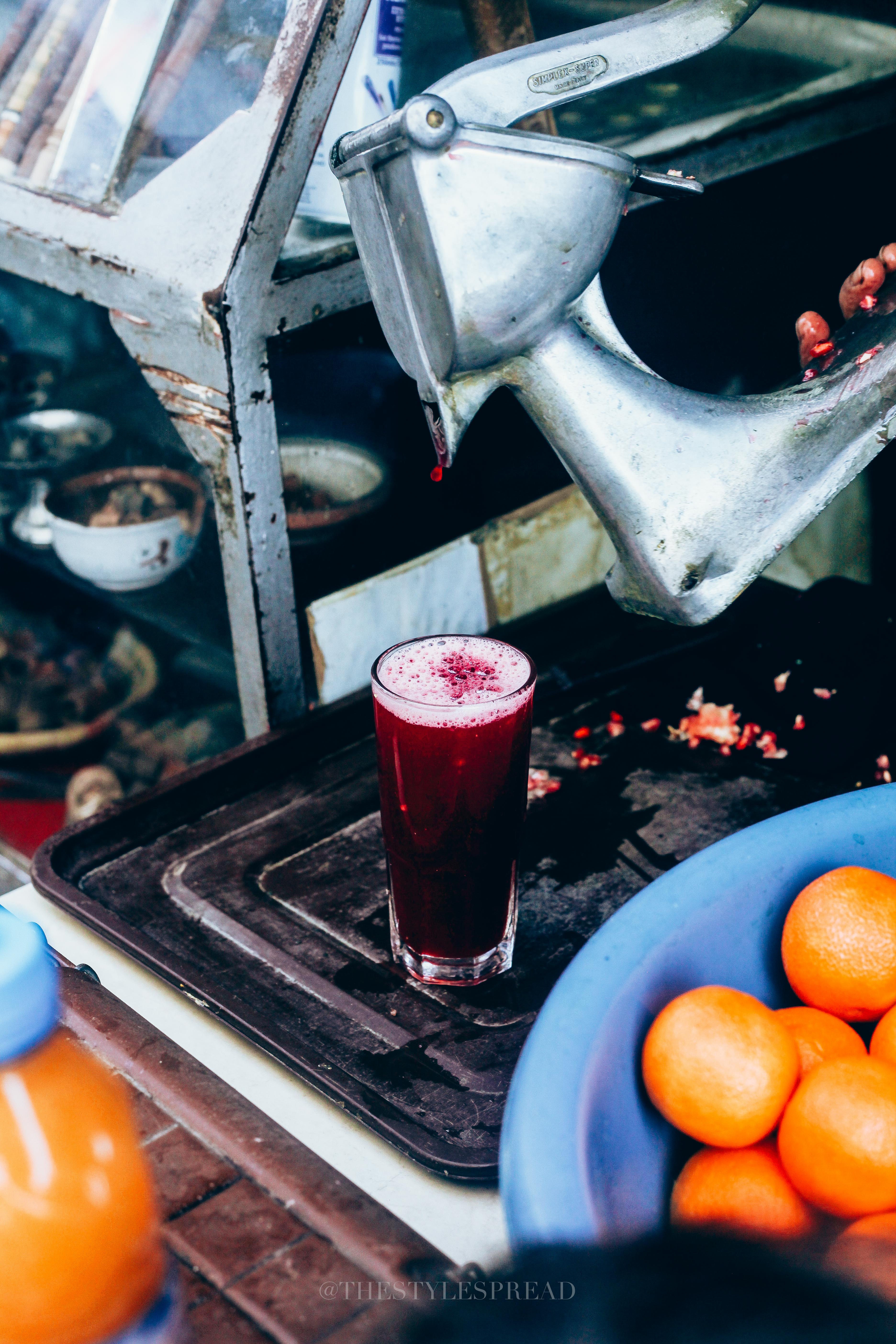 Pomegranate juice and Tangier
