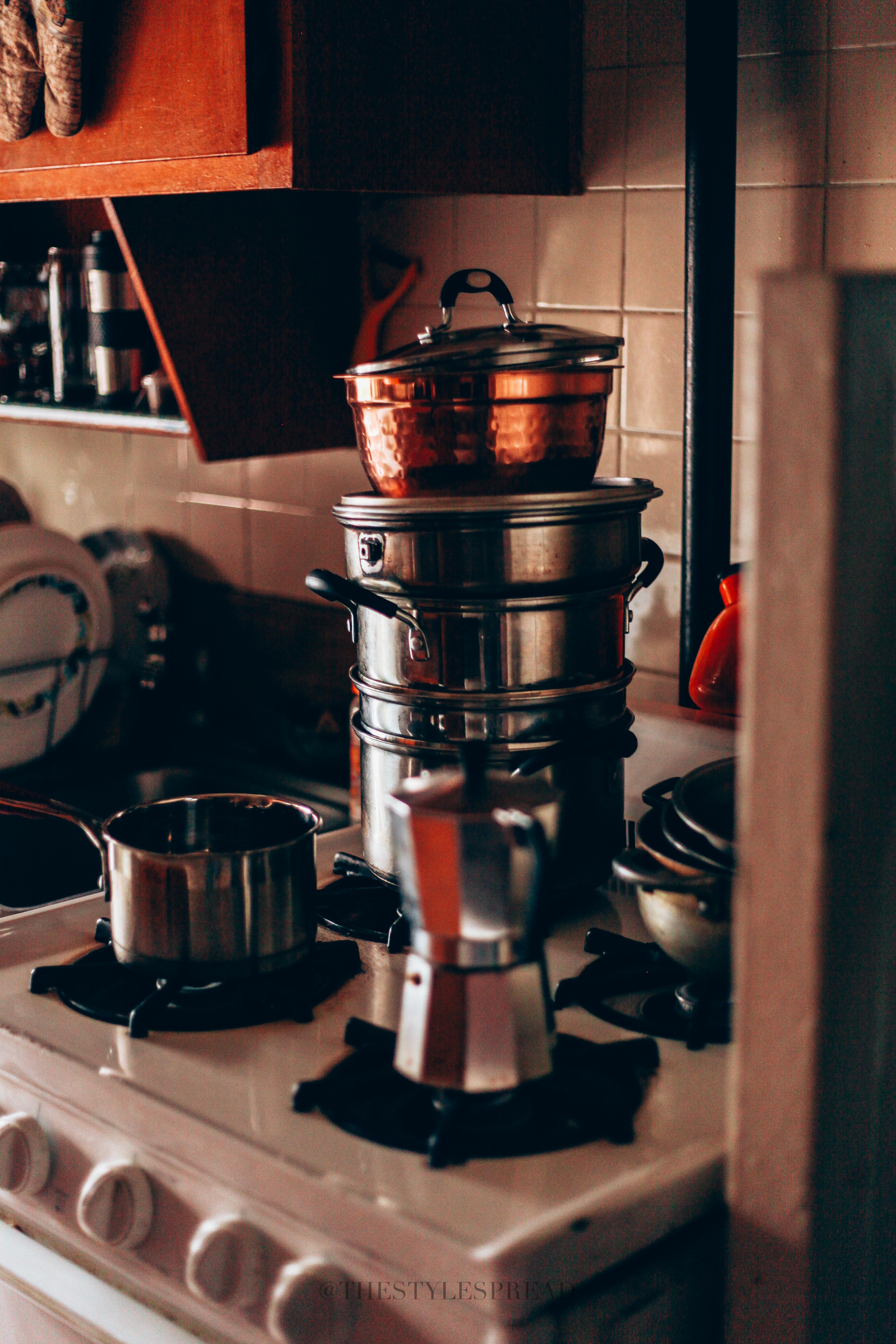 in the kitchen